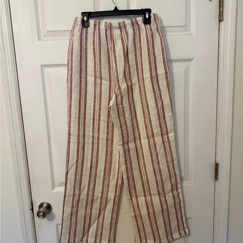 Reformation Olina Linen Stripe Drawstring Pant - Picture 4 of 6